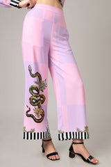 Trendy Snake Zip Closure Ladies Bottom Wear