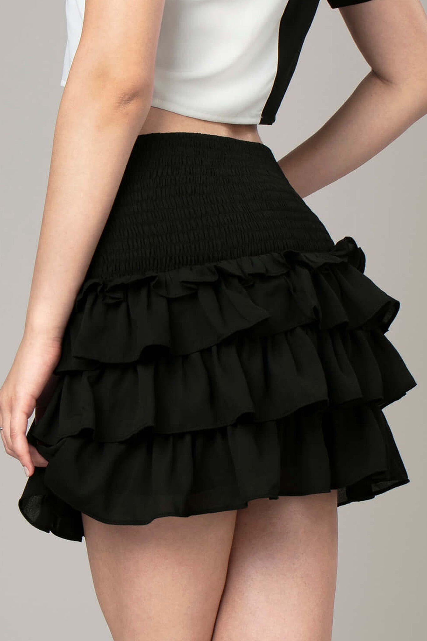 Ruffled Midi Skirt For Women