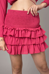 Ruffled Midi Skirt For Women