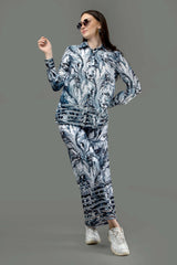 Quirky Collar Neck Flared Bottom Co-Ord Set
