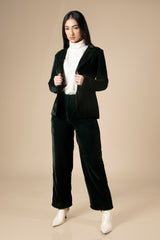Luxurious Velvet Blazer Co-Ord Set For Women