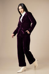 Luxurious Velvet Blazer Co-Ord Set For Women