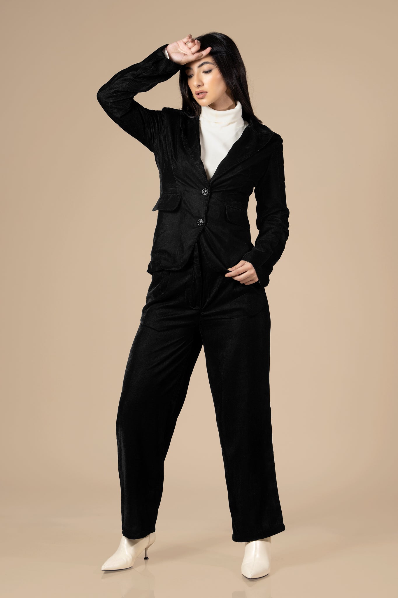 Luxurious Velvet Blazer Co-Ord Set For Women