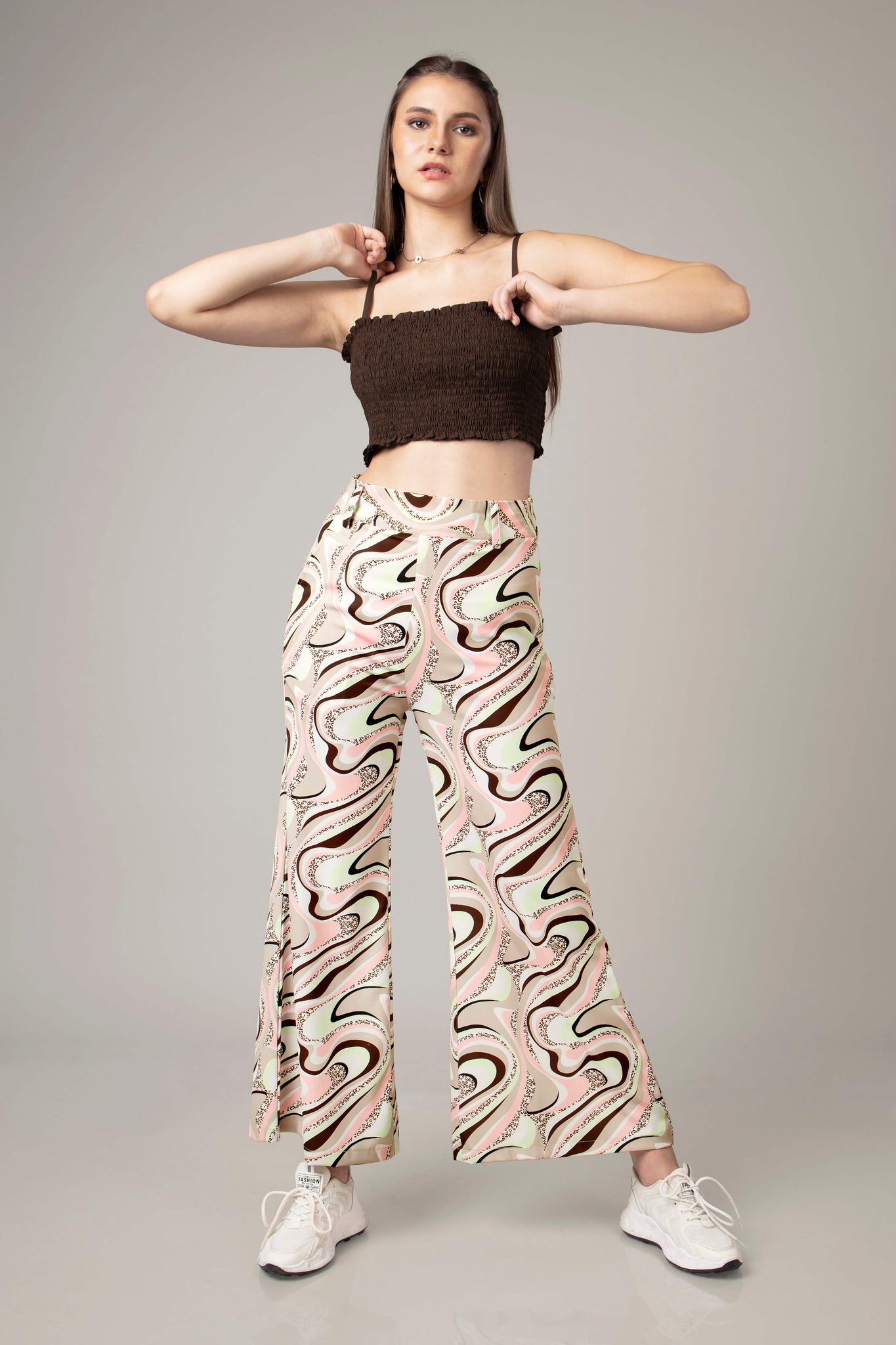 Stylish Abstract 3 Pic Co-Ord Set For Women