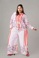 Voguish Stripes Co-Ord Set For Women