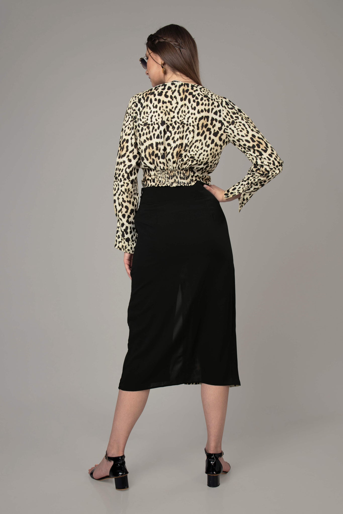 Leopard Print Skirt Co-Ord Set For Women