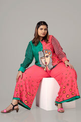 Quirky Colorblock Co-Ord Set For Women