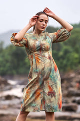 Denver Boat Neck Midi Dress