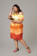 Shibori Midi Dress For Women