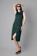 Exclusive Bodycon Slit Midi Polo Dress For Women