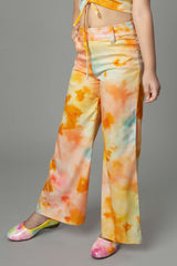 Tie & Dye Flared Bottom For Girls