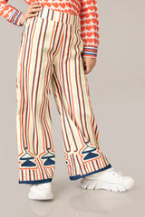 Emblem Print Flared Bottom For Girls