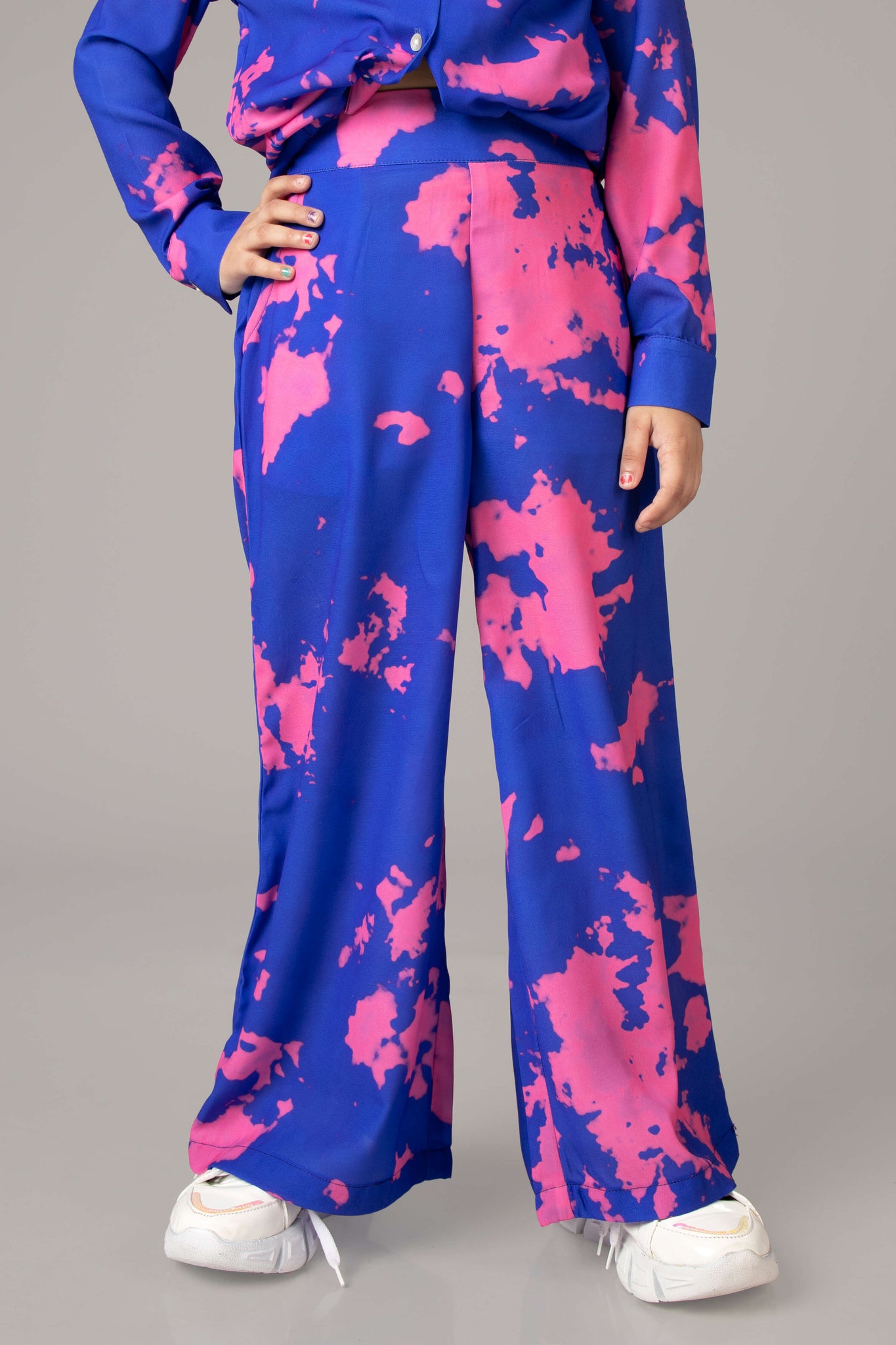 Tie And Dye Wide Leg Flared Trouser For Girls