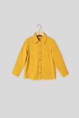 Mustard Regular Fit Casual Shirt For Girls
