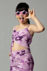 Tie & Dye Crop Top For Girls