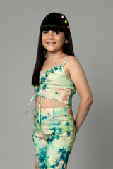 Tie & Dye Crop Top For Girls