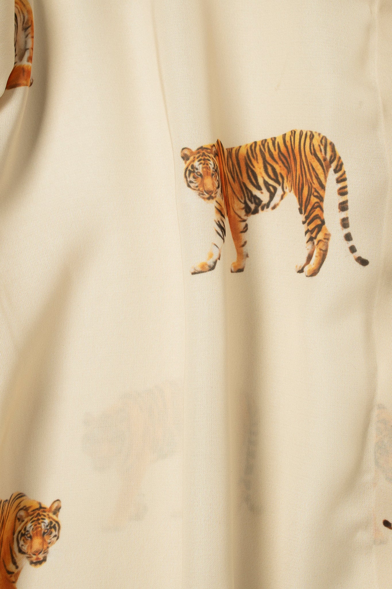 Beige Tiger Printed Shirt For Girls