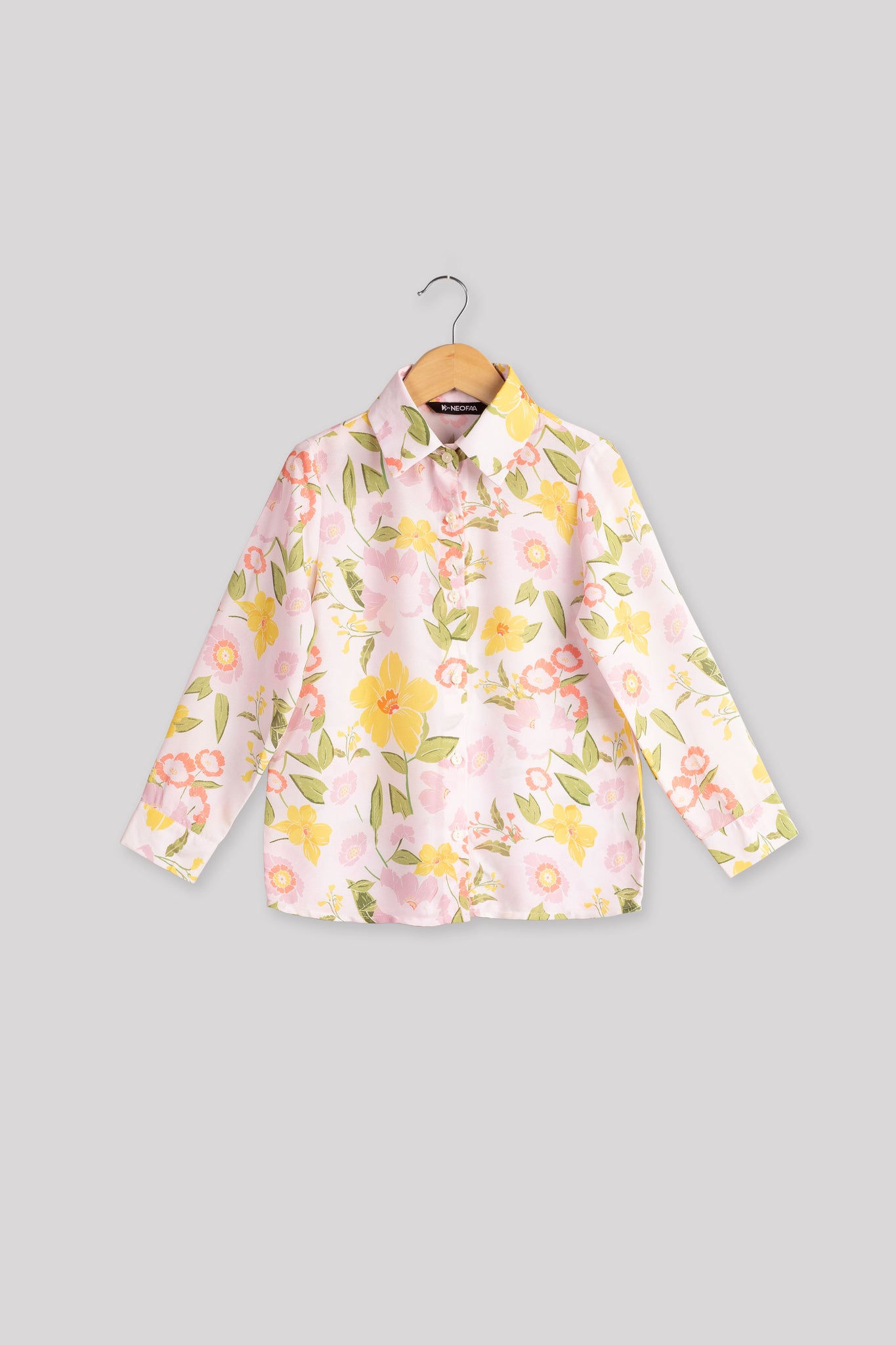 Floral Regular Fit Casual Shirt For Girls