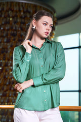 Green Regular Fit Casual Shirt