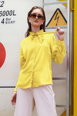 Ruffle Round Neck Full Sleeve Shirt