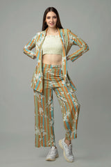 Stripes Shrug 3 Piece Co-Ord Set