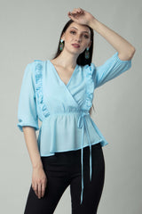 Ruffle Puff Sleeve Top
