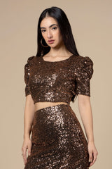 Puff Sleeve Imported Top For Women