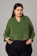 Green Casual Shirt For Women
