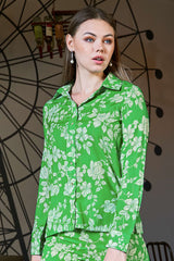 Floral Lurex Regular Fit Casual Shirt