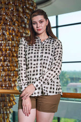 Geometric Regular Fit Casual Shirt