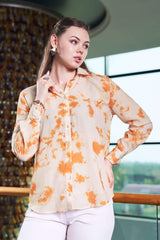 Tie & Dye Lurex Regular Fit Casual Shirt