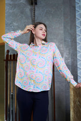 Spiral Lurex Regular Fit Casual Shirt