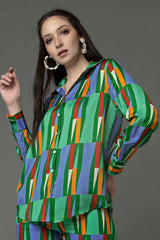 Stripes Regular Fit Spread Collar Shirt