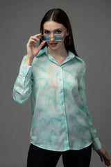 Tie Dye Regular Fit Spread Collar Shirt