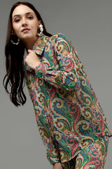 Paisley Regular Fit Collar Neck Shirt