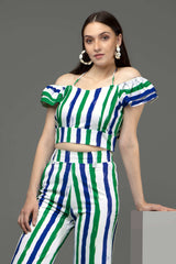 Stripes Puff Sleeve Top