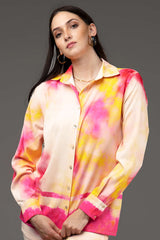 Tie & Dye Spread Collar Shirt