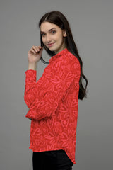 Valentine's Red Heart Shirt For Women