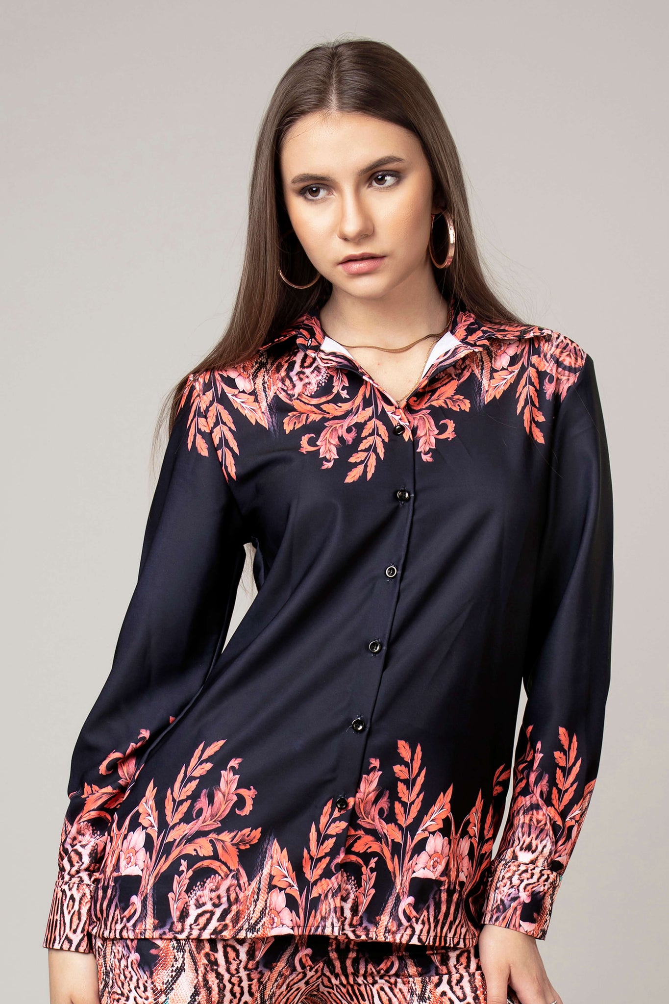 Trendy Leafage Shirt For Women