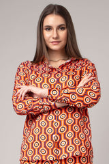Retro Geometric Shirt For Women