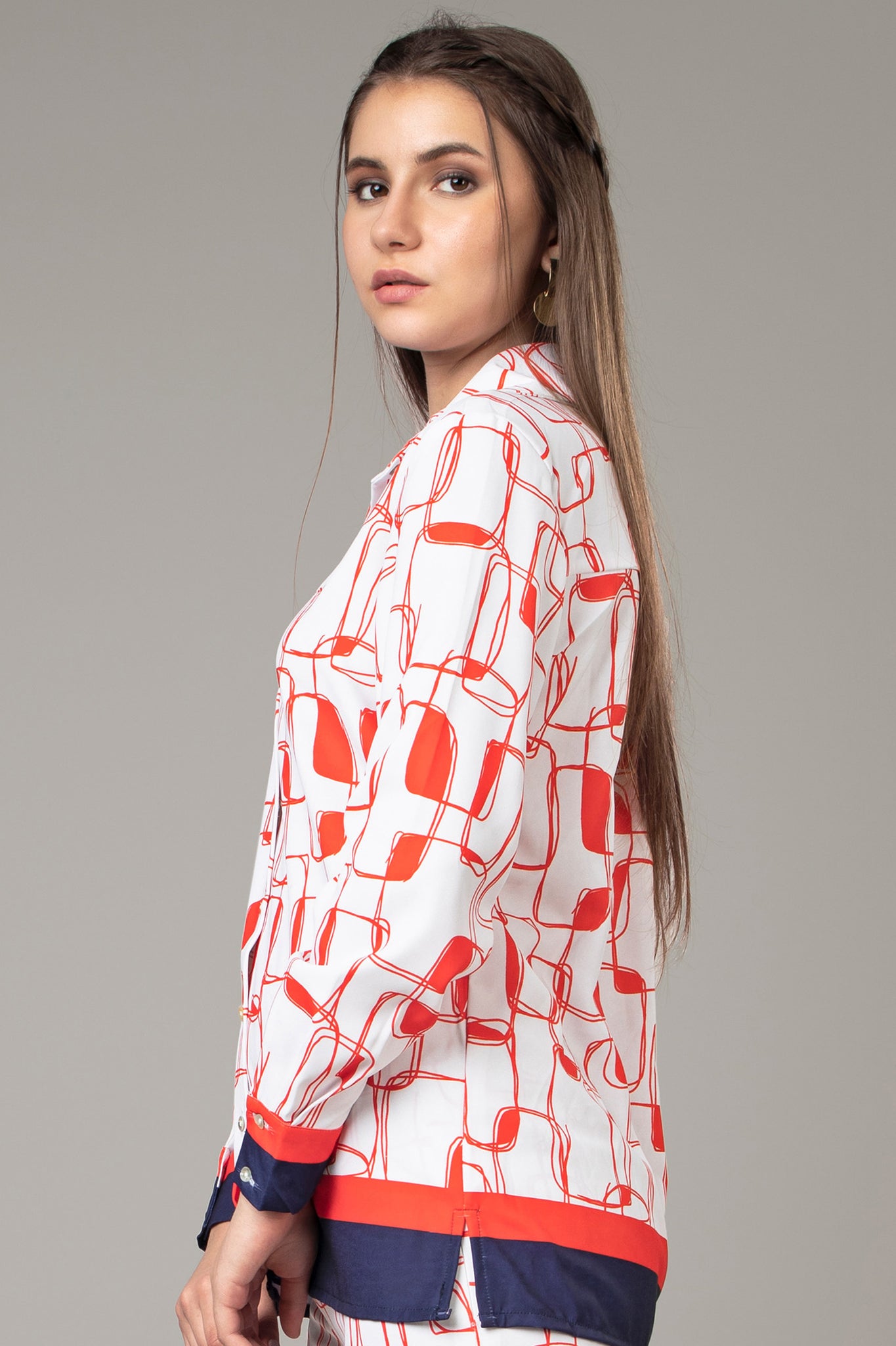 Stylish Geometric Shirt For Women