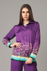 Exclusive Aqua Floral Shirt For Women