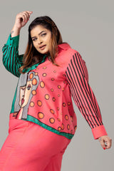 Quirky Colorblock Shirt for Women