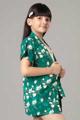 Snowflake Floral Longline Shrug For Girls